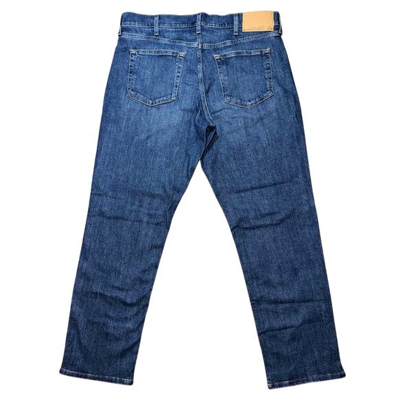 Eddie Bauer Mens 36 x 30 Denim Classic Straight Leg Dark Blue Jeans 5 Pocket - Picture 2 of 3